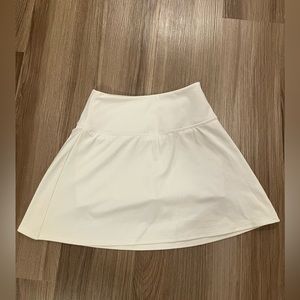 White Athletic Mini Skirt